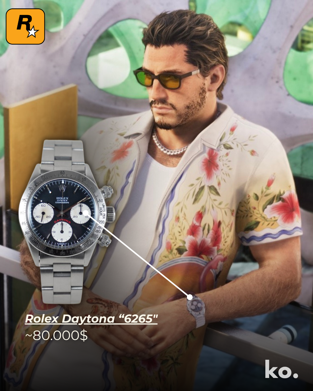 GTA VI — Rolex Daytona 6265, ~80.000$