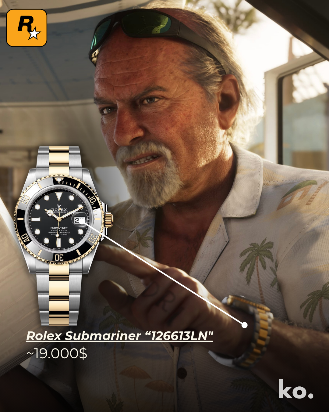 GTA VI — Rolex Submariner 126613LN, ~19.000$