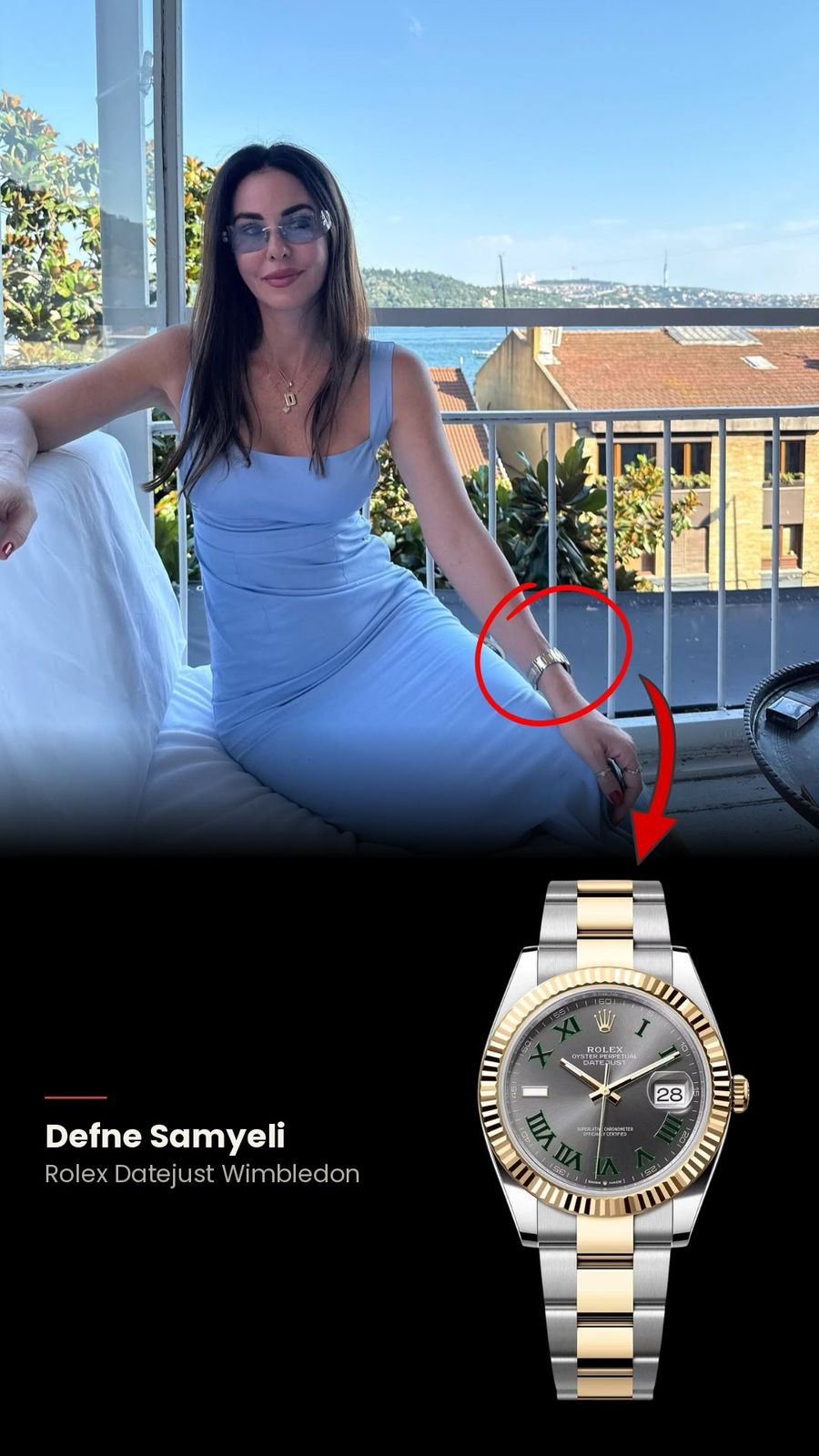 Defne Samyeli — Rolex Datejust Wimbledon