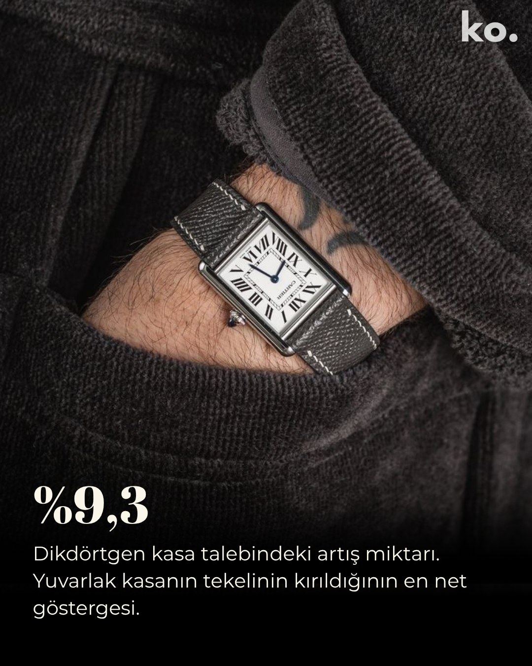 Cartier Tank — dikdörtgen kasa trendi