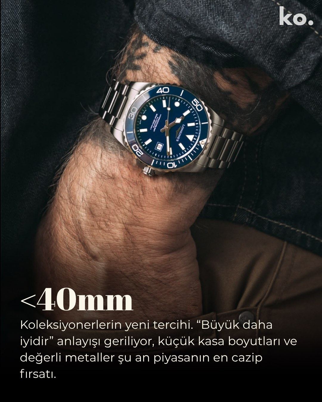 Longines dalgıç saati — küçük kasa trendi