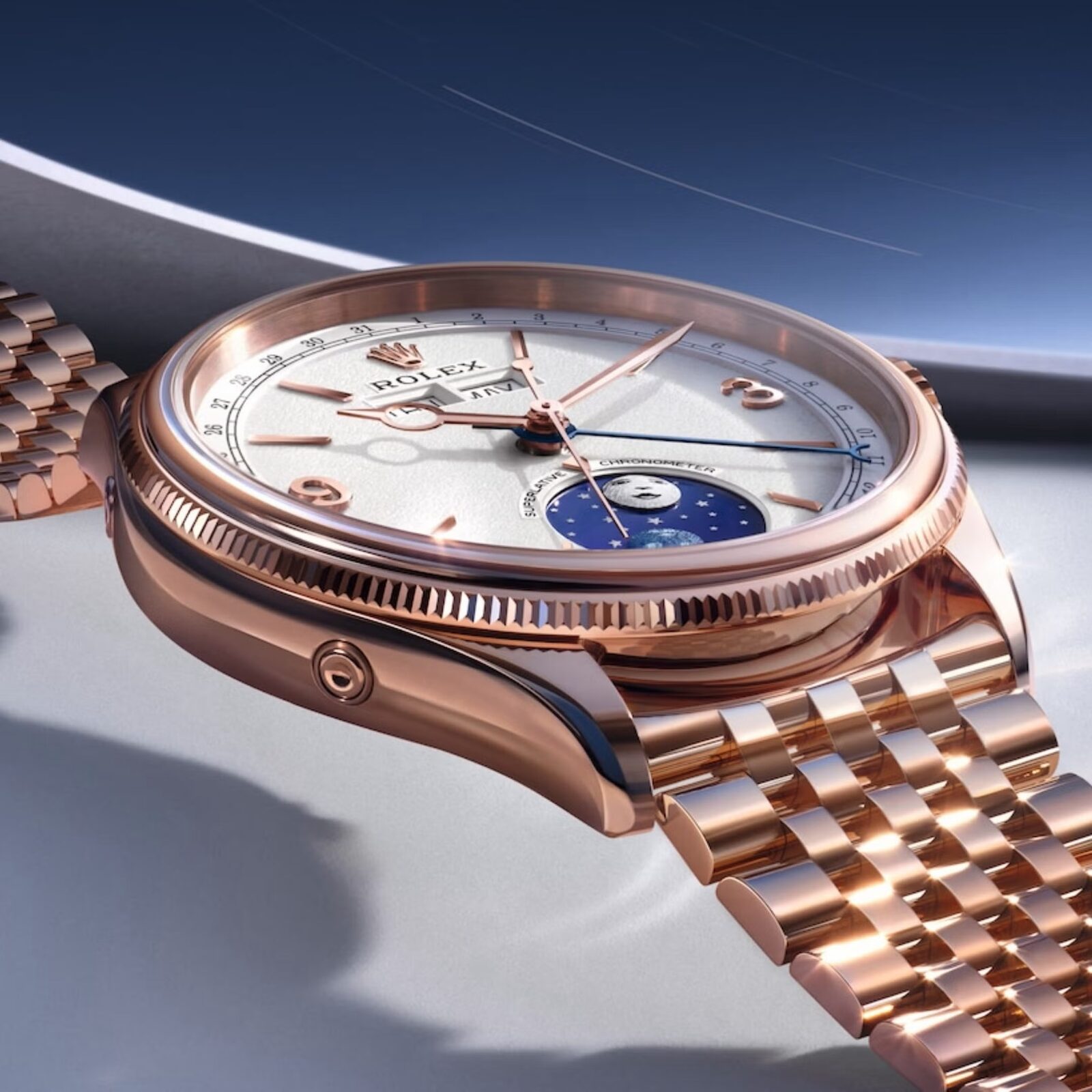 Rolex Perpetual Padellone, Everose altın kasa ve Jubilee bilezik
